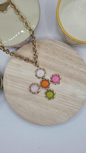 Collier Croix Multico