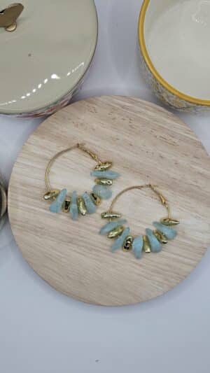 Boucles d&rsquo;oreilles Jill Bleu