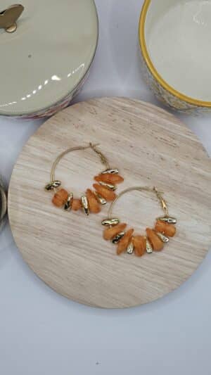 Boucles d&rsquo;oreilles Jill Orange