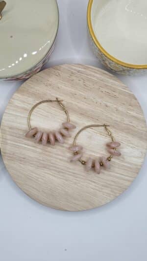 Boucles d&rsquo;oreilles Boho Rose