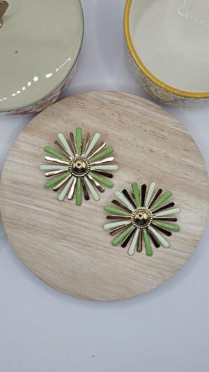 Boucles d&rsquo;oreilles Florie Vert