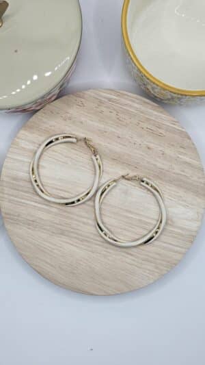 Boucles d&rsquo;oreilles Alex Crème