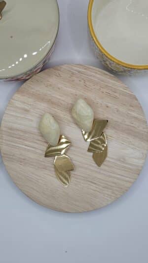 Boucles d&rsquo;oreilles Baro Blanc