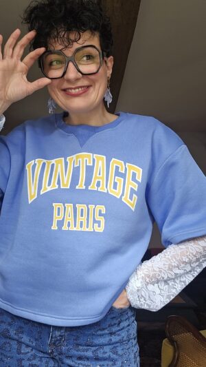 Sweat Vintage Bleu