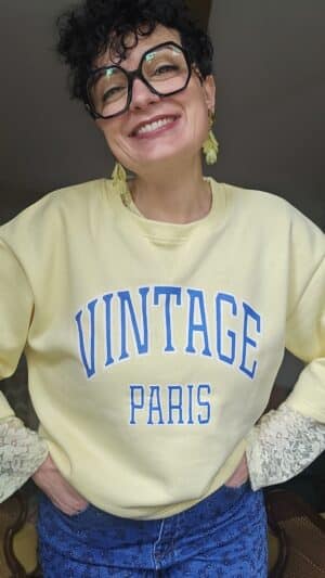 Sweat Vintage Jaune