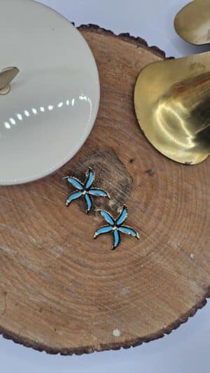 Boucles d&rsquo;Oreilles Asté Bleu