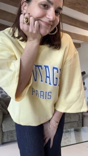 Sweat Vintage Jaune