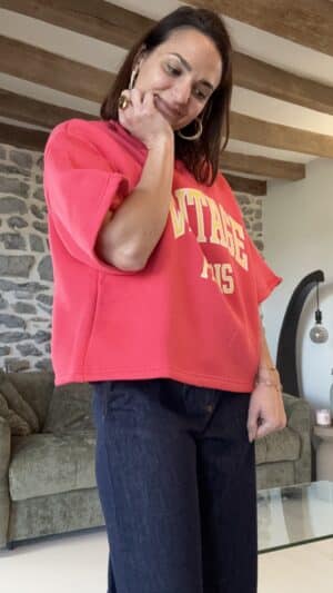 Sweat Vintage Corail