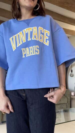 Sweat Vintage Bleu
