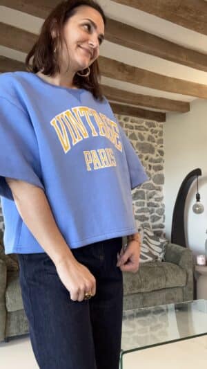 Sweat Vintage Bleu