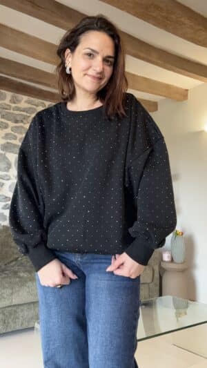 Sweat Strass Noir