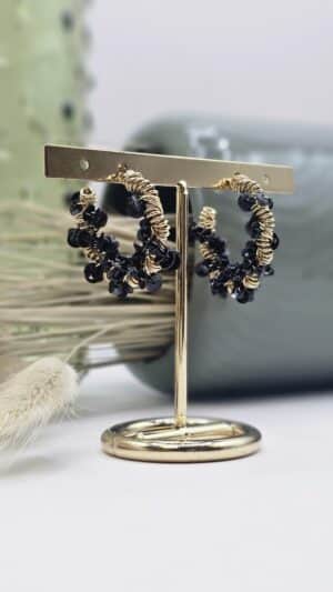 Boucles d&rsquo;Oreilles Cami Noir