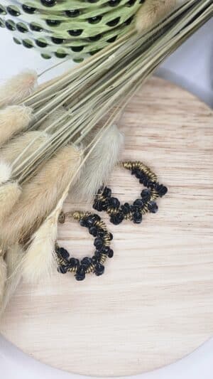Boucles d&rsquo;Oreilles Cami Noir