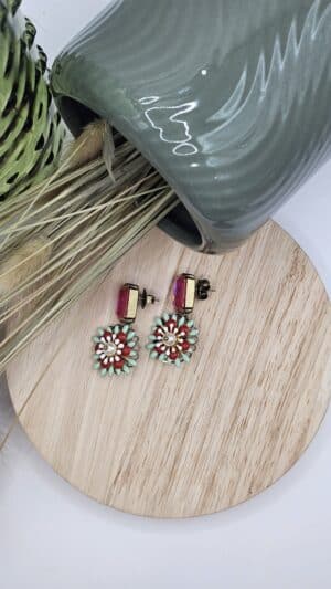 Boucles d’Oreilles Camille Rouge