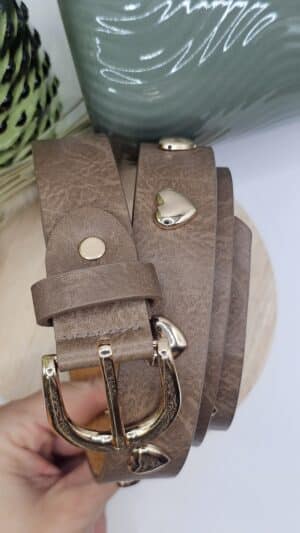 Ceinture coeur Taupe