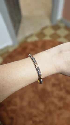 Bracelet Email Bordeau et Chocolat